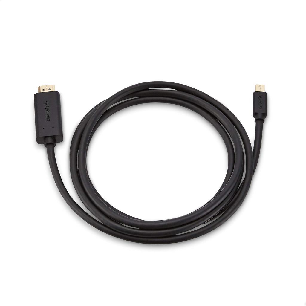AmazonBasics Mini DisplayPort zu HDMI Konverterkabel für Tablets Schwarz 1,8m