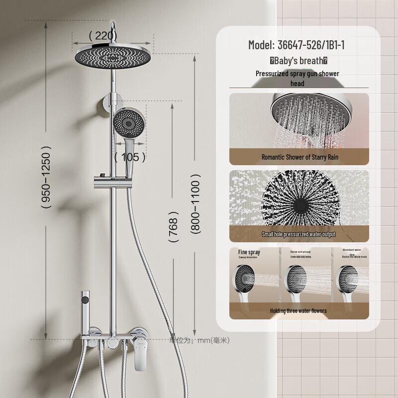 JOMOO Starry Sky 4-Function Shower System 36647
