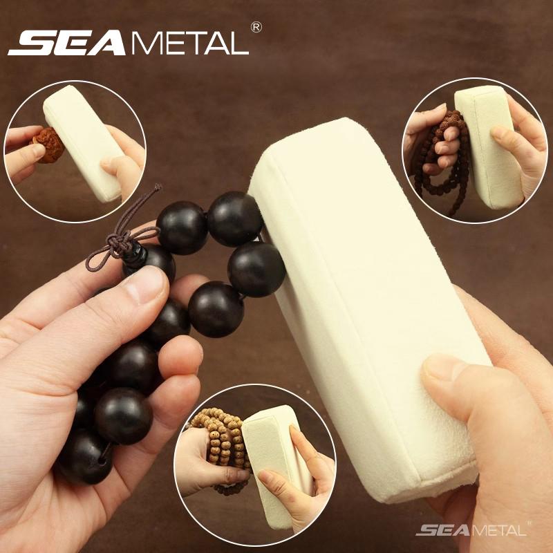 SEAMETAL Chamois Suede 3PCS Car Cleaning Sponge Demister Block Washing Cleaner Car Buffer Polisher Waxing Tools