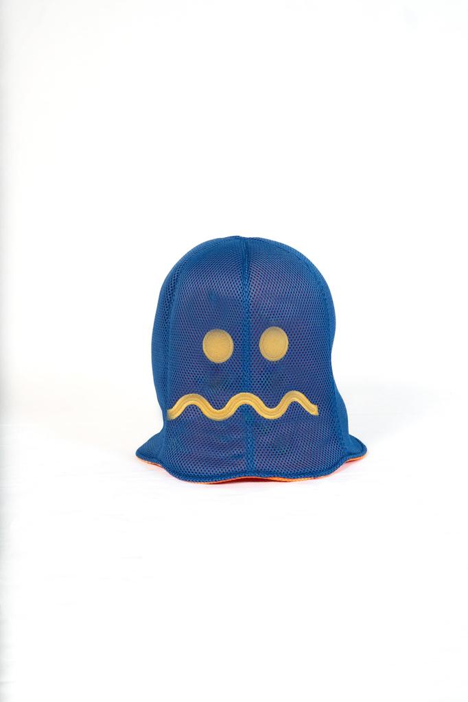 [Primal Blue] PACMAN 45th Anniversary Full Face Ghost Sauna Hat - Pacman Sulky Ghost Sauna Hat - Blinky, Inky, Clyde, Pinky (Clyde / Orange)