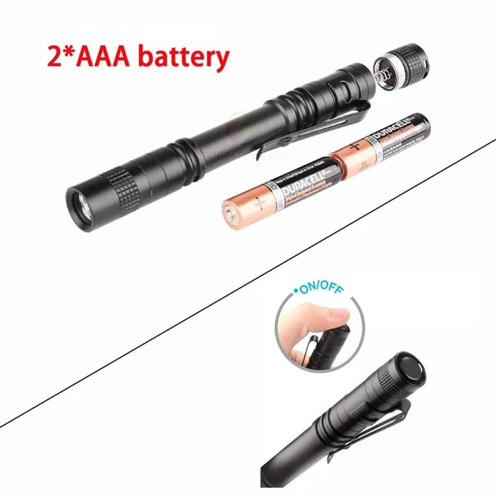 Mini Light Mini Pen Lamp Portable Flashlight With Clip Mini LED Flashlight  Hiking