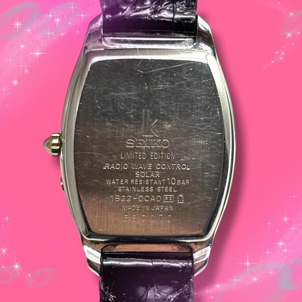 Used Limited Edition, Beautiful Condition, Working Condition: Seiko Lukia Ladies Watch with 10P Bezel Diamonds