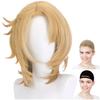 Cosplay Heat Gold WIG5618 Wig, Short, 40cm, Resistant, Blonde,