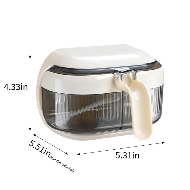 Wall-Mounted Double Seasoning Dispenser