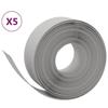 VidaXL Bordures de jardin 5 pcs gris 10 m 20 cm polyéthylène 3155455