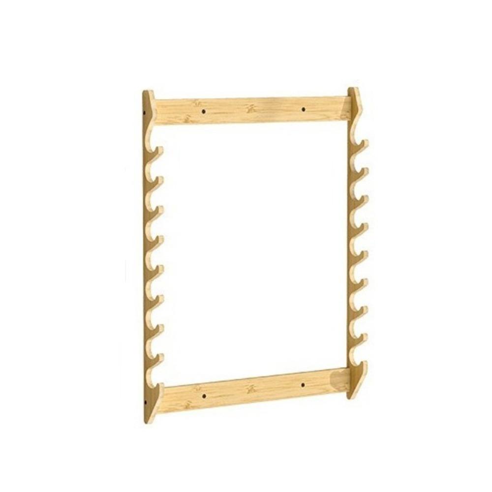 Настенная стойка-органайзер для удочек из бамбука, экономящая место, стойка для демонстрации удочек, держатель для удочек большой вместимости