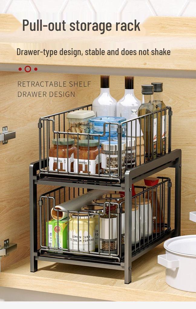 Luxurious Multi-Layer Detachable Kitchen Countertop Storage Rack