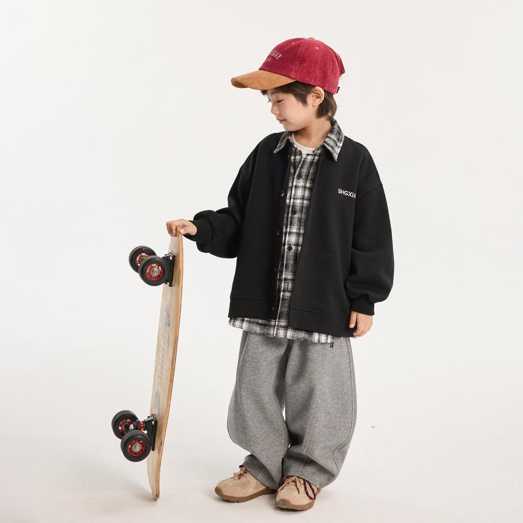 Märchenhafte Erinnerung Jungen Frühling & Herbst Koreanischer Stil Lässige Patchwork Faux Zweiteiler Jacke