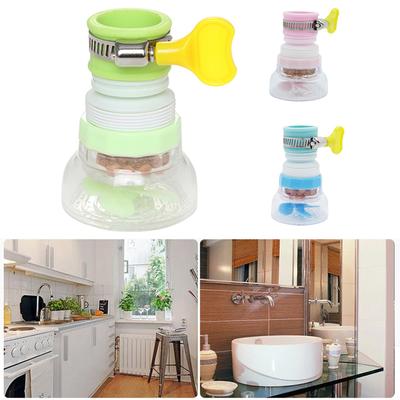 Adjustable Flexible Faucet Extender Green Pink Splash Filter