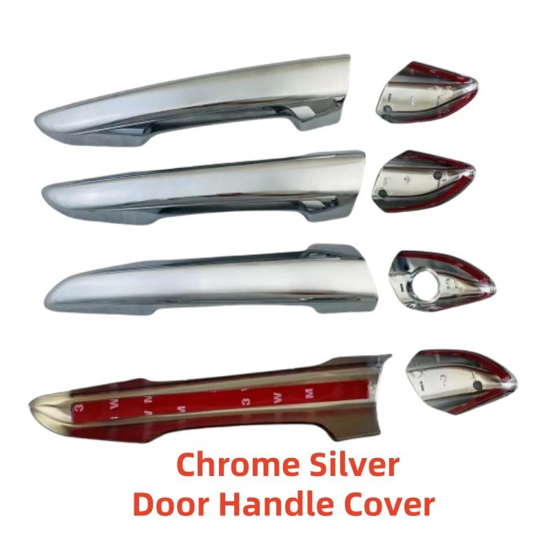 Chrome Retrofit Car Accessory Door Handle Covers Trim Paste Style For Hyundai Sonata 8 2015 2016 2017 2018  Paste style