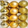 Pachet de 24 de bile pentru pom de Crăciun, ornamente, accesorii pentru agățat, articole de decor pentru brad de Crăciun, pentru acasă, birou, biserică, interior, exterior