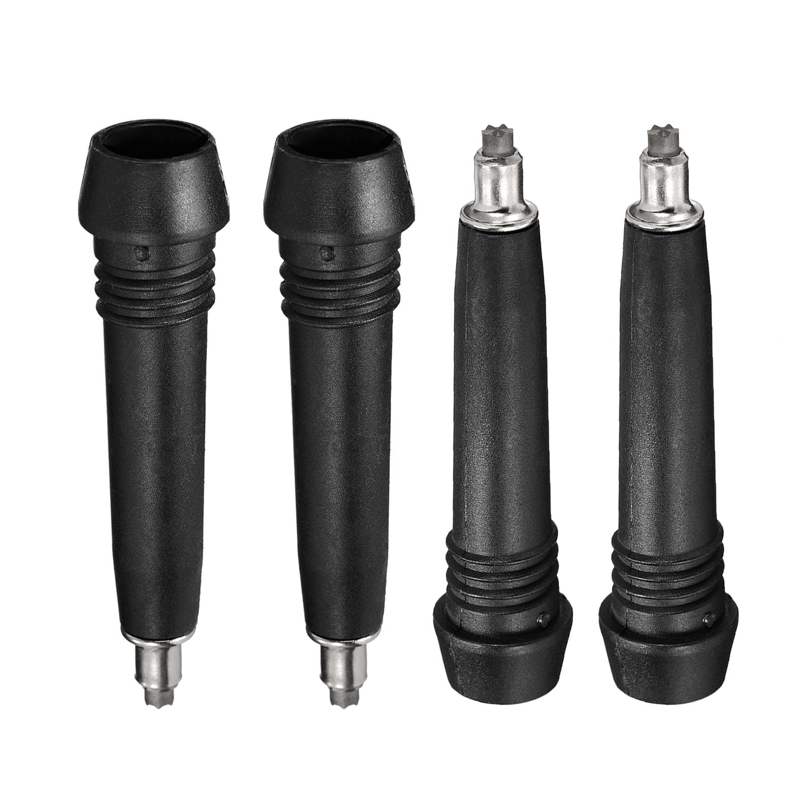 

M METERXITY Набор из 4 наконечников для треккинговых палок, сменный наконечник для трости, наконечник из вольфрамовой стали, подходит для походных палок на открытом воздухе, внешний диаметр - (0,58