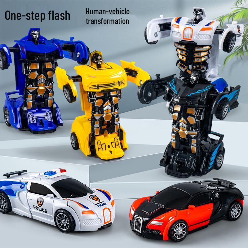 Inertia Collision Robot Car: Transforming Toy for Kids Aged 7-10