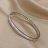Simple Smooth Stainless Steel Bangles Bracelets for Women Trendy Gold Plated Metal Bracelet Jewelry Accessories Lady Gift