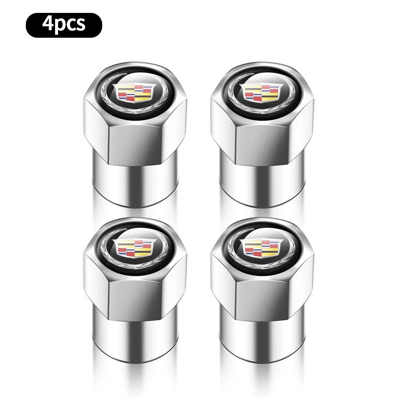 4Pcs Car Wheel Tire Valve Caps Tyre Stem Cover Bolt-In Accessories For Cadillac Escalade CTS ATS SRX STS XT5 XT4 XT6 XTS CT4