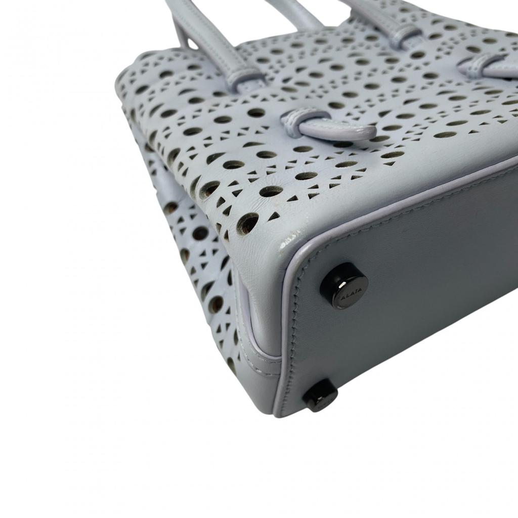 Used Shoulder Bag Gray Leather Women