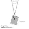 18K Gold-Plated Stainless Steel Envelope Necklace - Elegant and Durable Fashion Jewelry