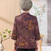 Datang Furen Strickjacke Hemd im chinesischen Stil für Frauen mittleren Alters