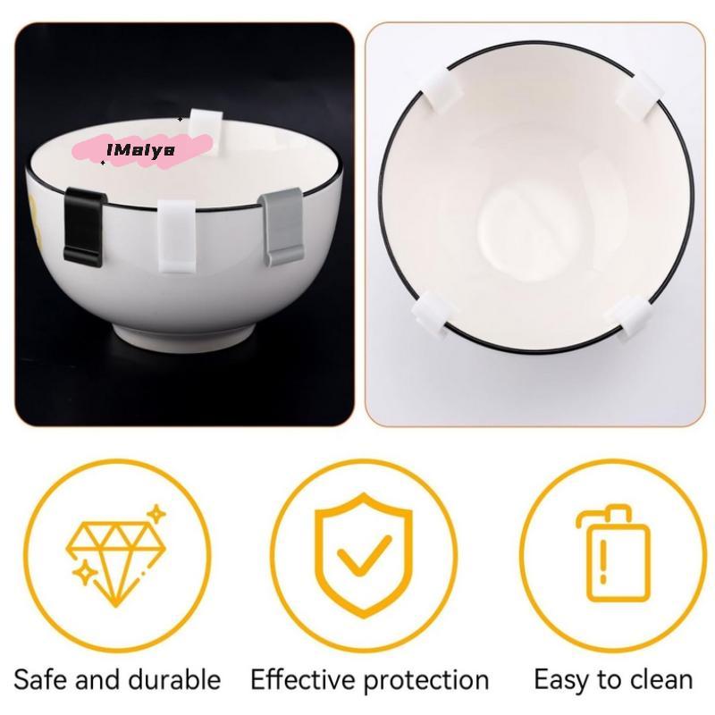 4Pcs Cookware Lid Protector Clips Pan Storage Stacking Clips Kitchen Oven Accessory for Display And Protection