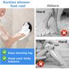 Shower Foot Rest for Shaving Legs with Upgraded Industrial Suction Cup, Only Fit Smooth & Non-Porous & Bigger 5.2 Inches Tile Wall, White, Pack of 1