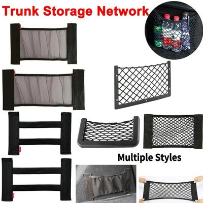 Car Back Rear Trunk Storage Net Pocket Trunk Seat Back Bag Elastic Storage Bag Auto Organizer Net Universal Storage Bag