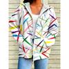 Zipper Splicing Fashion Loose Women's Casual Flower Print Hoodie Fashion Spring And Summer