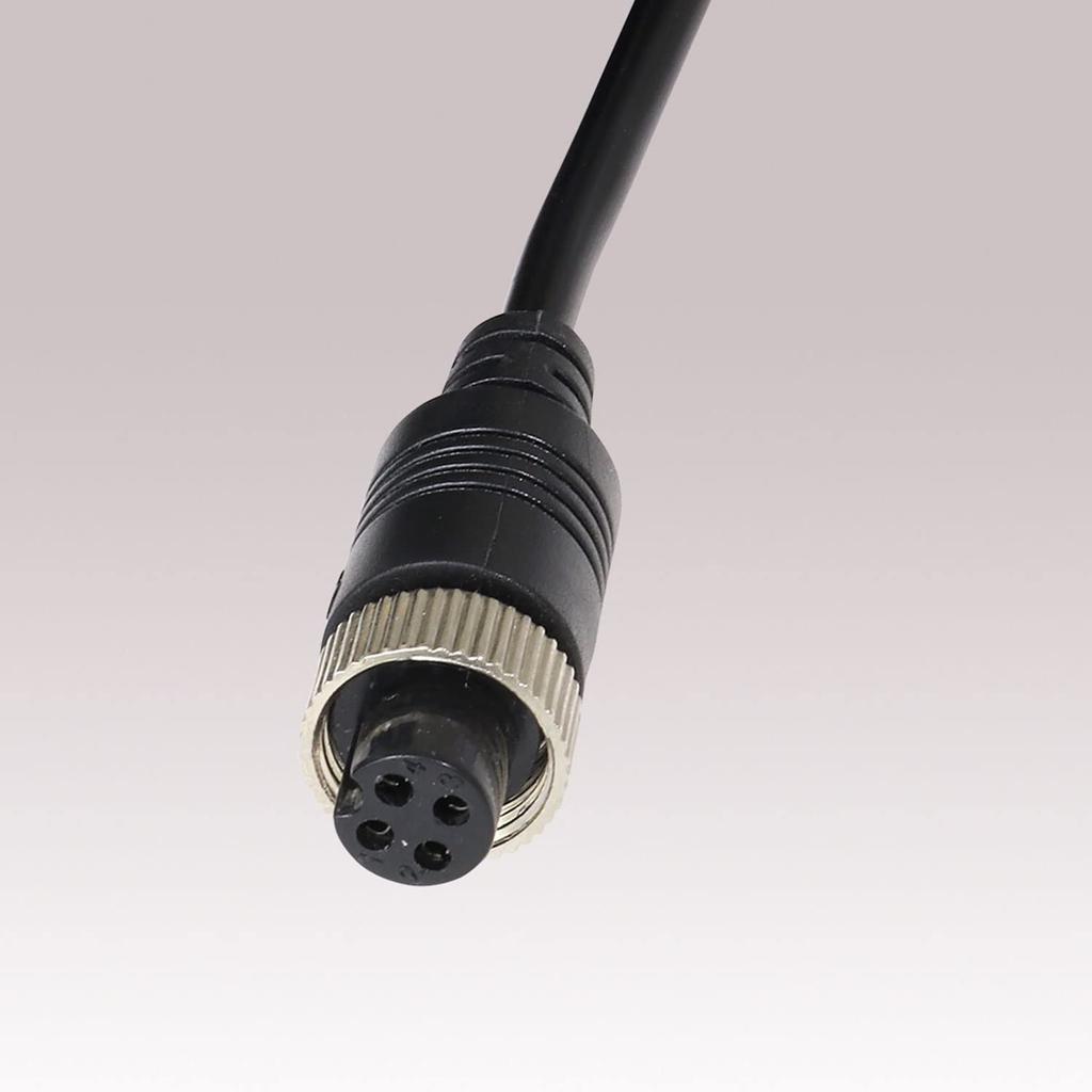 MAXWIN 5m 4-Pin Video Extension Cable for Trucks and Large Vehicles, Side Cameras, and Turn Signals (SV3-CAB05B-4P)