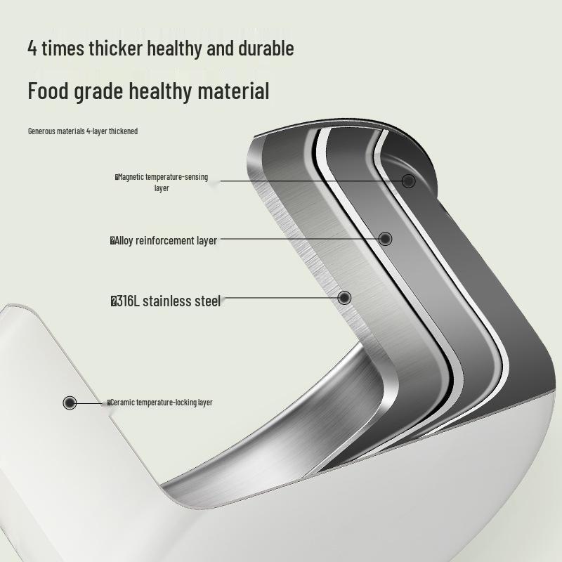 316 Stainless Steel Steamer Pot with Double Handles for Gas & Induction Cookers