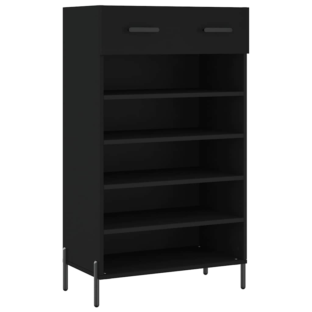 Vidaxl Szafka Na Buty, Czarna, 60X35X105 Cm, Materiał Drewnopochodny