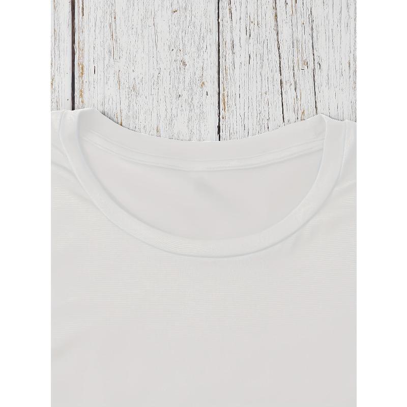 European Size Fashionable Heart-shaped Dog Paw Print Women'S T-shirt, Comfortable And Relaxed, Round Neck, Suitable For All Seasons