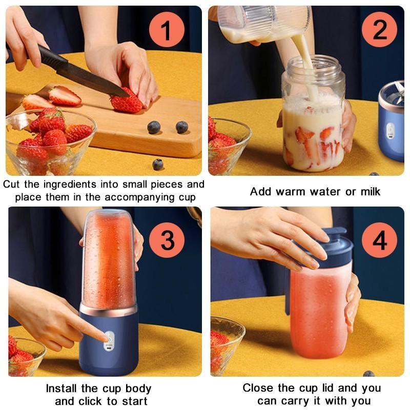 Portable Blender Mini Blender for Shakes and Smoothies,Personal Blender with Rechargeable USB,Fruit,Smoothie,Baby Food Mixing Machine Blender