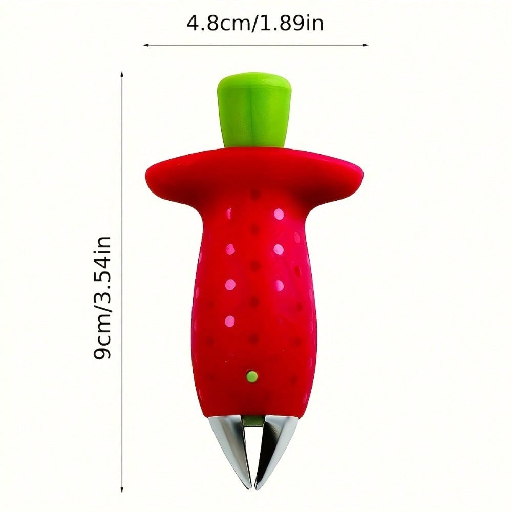 Edelstahl Erdbeerschäler und Ananasentkerner - Langlebiges Küchengerät für effiziente Fruchtzubereitung, Ideal für Tomaten und mehr