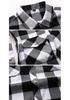 2025 Men's Plus Size Plaid Long Sleeve Shirt with Double Pockets