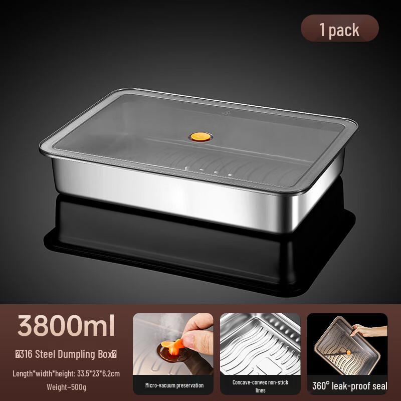 316 Stainless Steel Dumpling Freezer & Storage Box