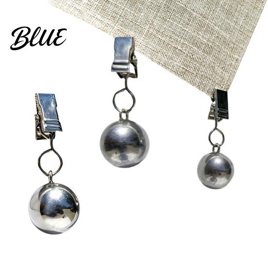 Curtain Weights Metal Clip Outdoor Duty Tablecover Weight Heavy Ball Tablecloth Weight with Clips Rustproof