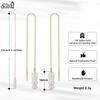 Effie Queen 925 Pure Silver 14k Gold Threaded Baroque Freshwater Pearl Dangle Earrings Ideal Jewelry for Women Fine Gift GPE07