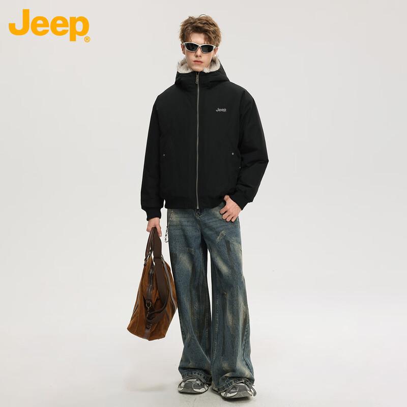 JEEP Men's Casual Hooded Winter Padded Jacket