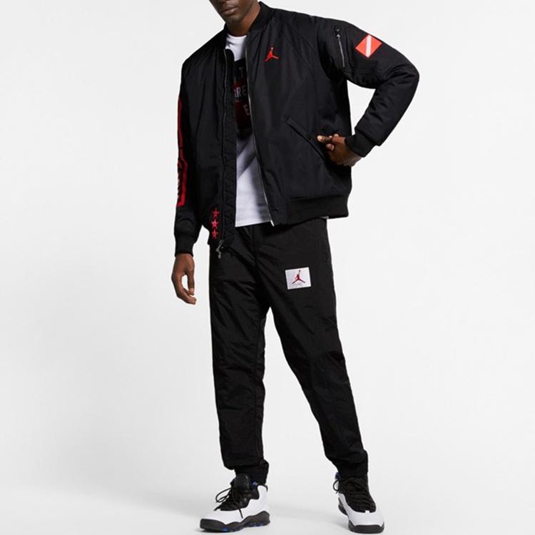 Air Jordan Stand Collar Long Sleeve Bomber Jacket 'Black' Men's BQ6957-010
