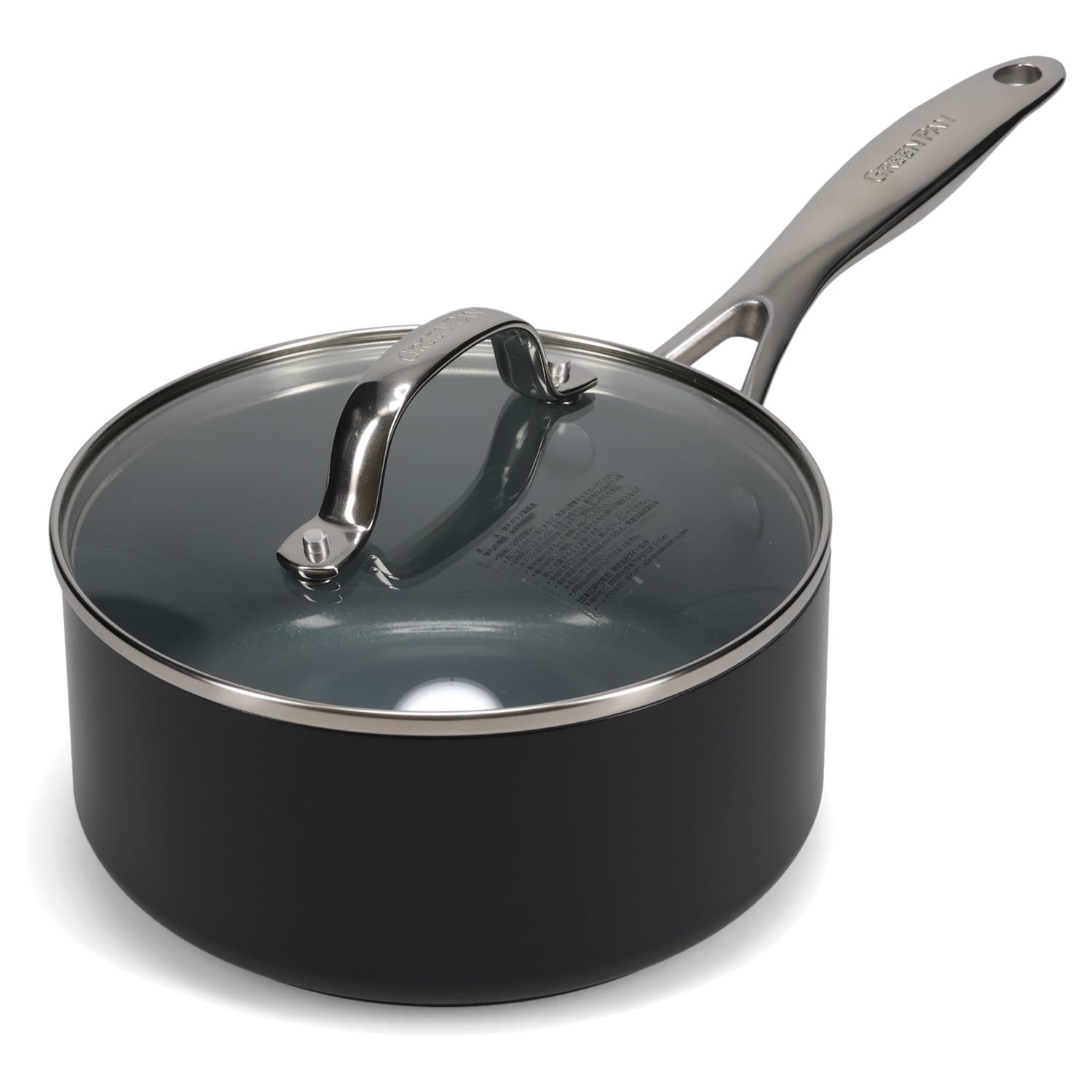 

GREENPAN Venice Pro Saucepan, 18cm, Induction, Gas, and Dishwasher Safe, PFAS-Free, Non-Stick, Easy to Clean, Scratch and Impact Resistant, Ceramic Co