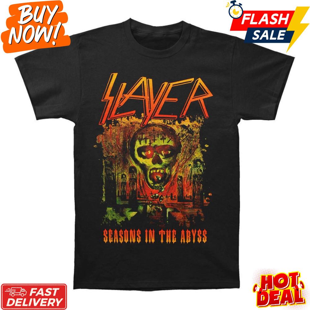 Slayer Seasons In The Abyss Inspired Vintage Fan-Made Black Cotton T-Shirt S-5XL Unisex T-Shirt S