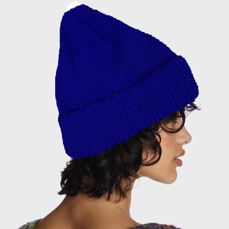 Elastic Windproof Beanies Knitted Solid Color Hat for Women Men Keep Ear Warm Hat Cold Weather Skiing Cycling Supplies