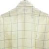 ARROW 70s vintage Window pen check Long sleeve shirt 32 Light yellow Men's Used