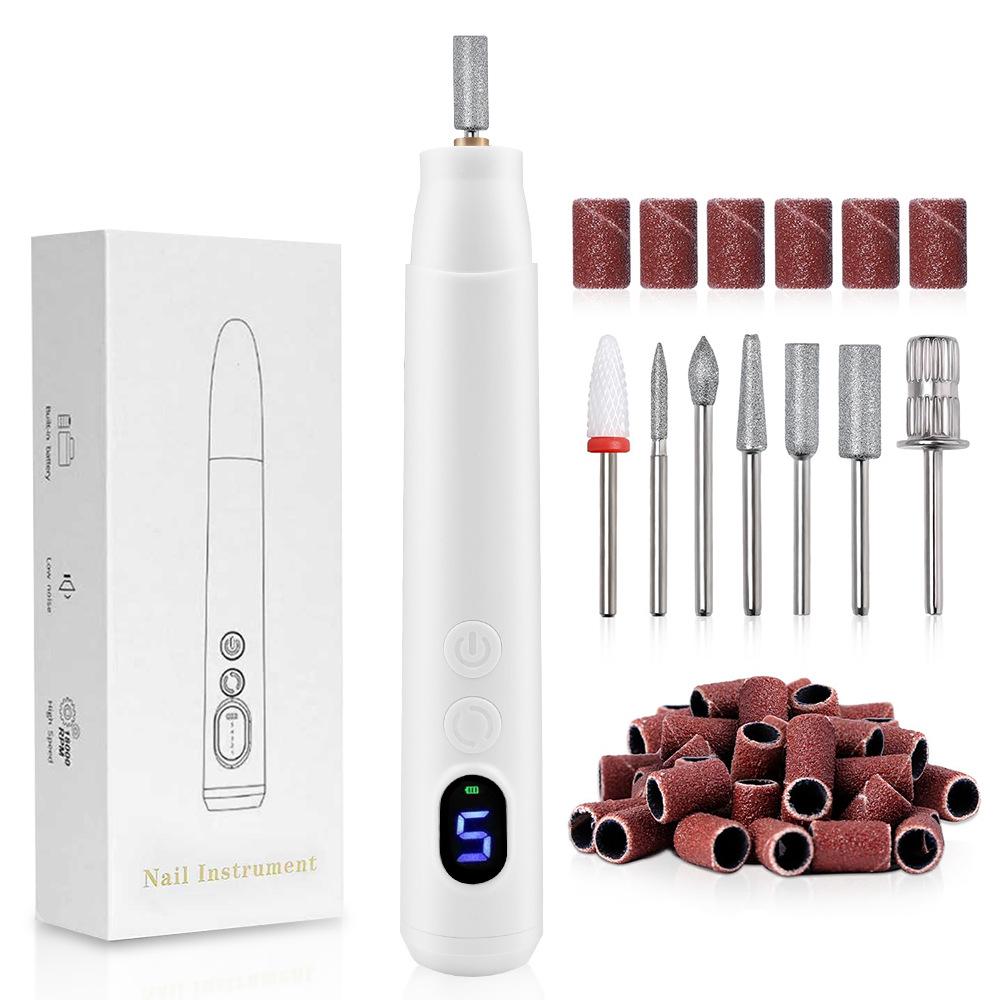 Portable Rechargeable Electric Nail Grinder for Polishing, Gel Removal, and Shaping