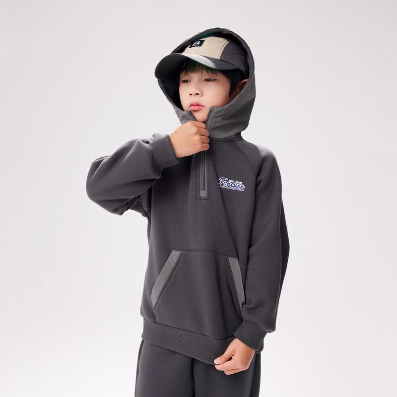 EBAER Children's Fleece-Lined Half-Zip Hoodie