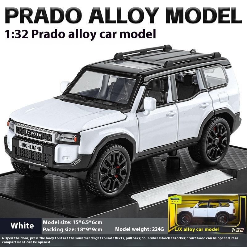 1/32 TOYOTA PRADO Land Cruiser Off Road Vehicle Metal Alloy Diecast Model Car Outdoor Display Collectibles Decorative Gift Boy