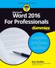 Kniha Word 2016 For Professionals For Dummies by Dan Gookin - Paperback