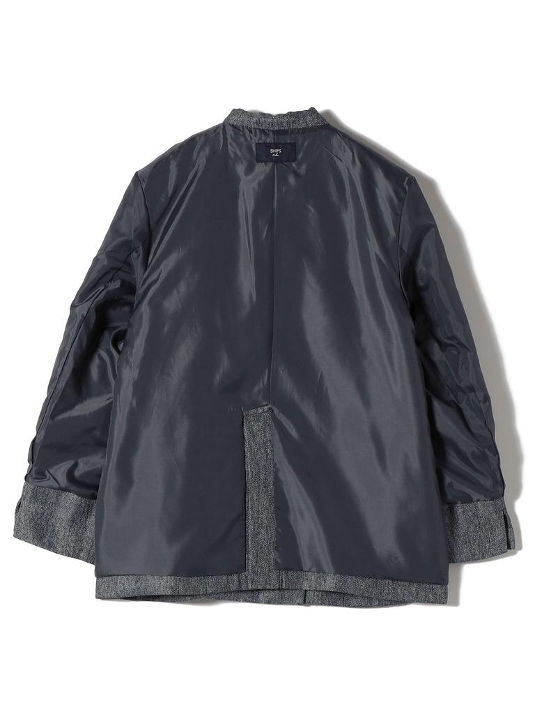 Ships Colors Hand Washable Melange Herringbone Double-Button Jacket (227060006) Gray, One Size