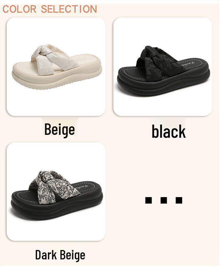 2025 Women's Fairy Style Slides: Summer One-Strap Slippers with Thick Soft Soles