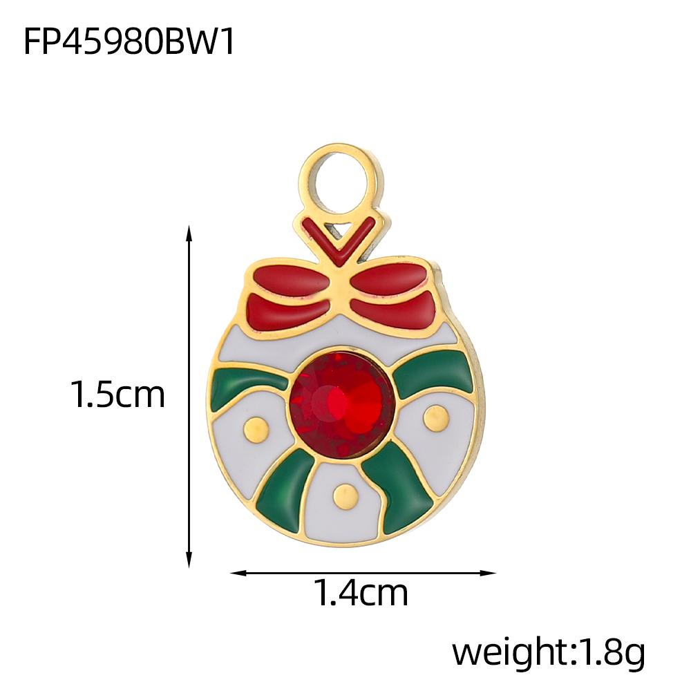 CARLIDANA Unique Diy Jewelry Charms Accessories Tree Santa Claus Enamel Christmas Charms for Bracelet Necklaces Waterproof