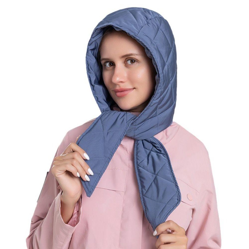 Lightweight Beanies Hats Quilted Windproof Scarf Hat Fashion Pullover Cold Hats